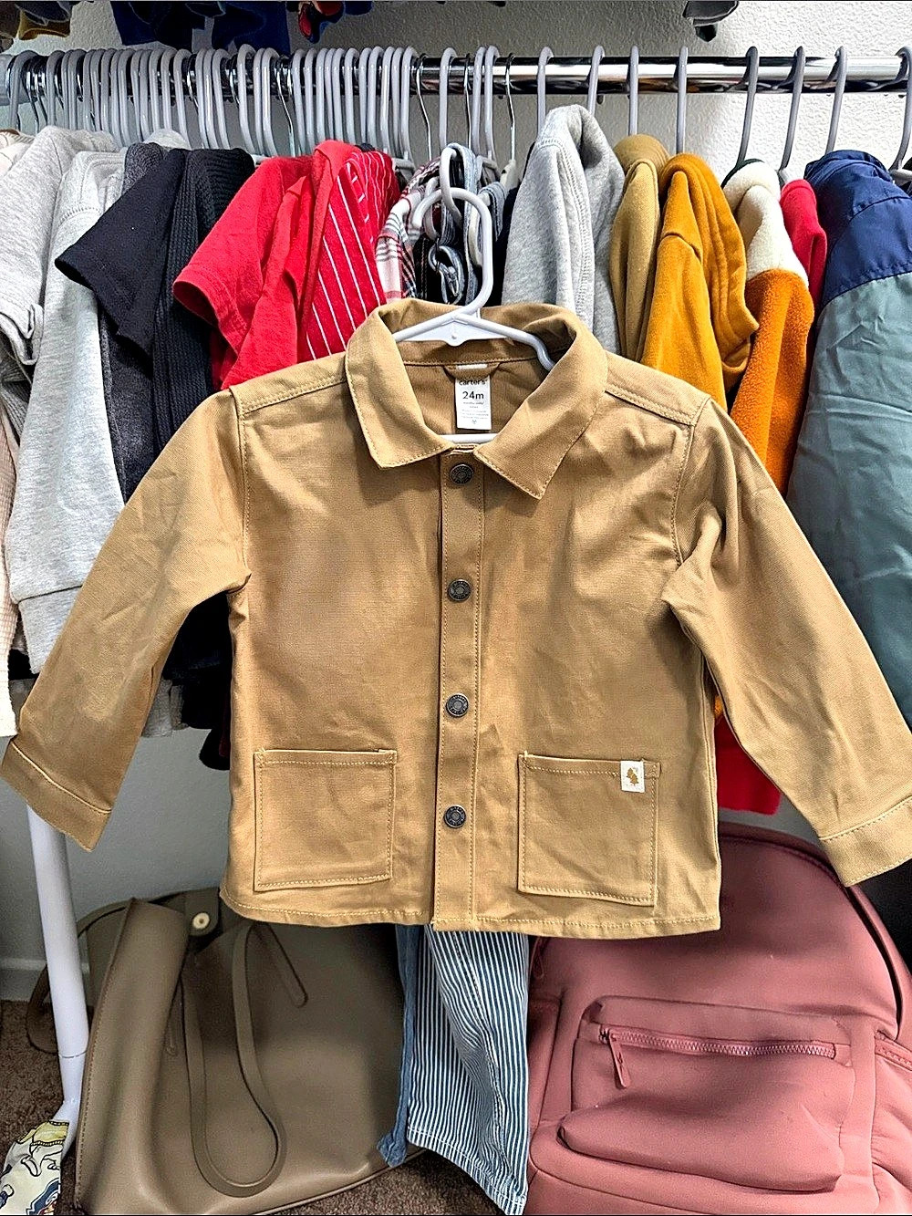 Carhartt Boys Utility Jacket Brown Size 24months